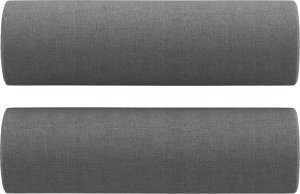 vidaXL vidaXL 2-osobowa sofa z poduszkami, ciemnoszara, 120 cm, tkanina 5
