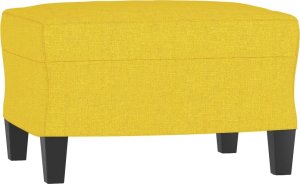 vidaXL vidaXL 3-osobowa sofa z podnóżkiem, jasnożółty, 180 cm, tkaniną 5