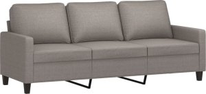 vidaXL vidaXL 3-osobowa sofa z podnóżkiem, taupe, 180 cm, tkaniną 4