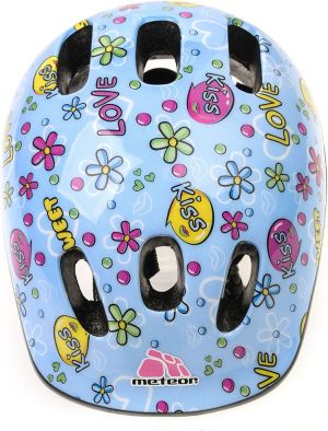 Meteor Kask rowerowy MV6-2 XS 44-48 cm KISS LOVE (24562) 2