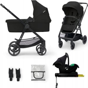 Wózek KinderKraft Universalus vežimėlis Kinderkraft Newly 4in1 Mink Pro, black 1