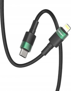 Kabel USB Denmen USB-C - Lightning 1 m Czarny (34352) 3