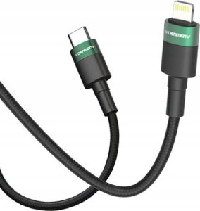 Kabel USB Denmen USB-C - Lightning 1 m Czarny (34352) 4