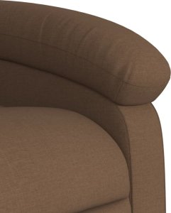 vidaXL vidaXL Rozkładany fotel masujący, brązowy, obity tkaniną 9