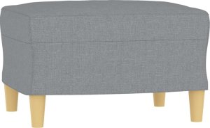 vidaXL vidaXL 3-osobowa sofa z podnóżkiem, jasnoszara, 180 cm, tkaniną 5
