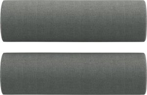 vidaXL 2-osobowa sofa z poduszkami, ciemnoszara, 120 cm, tkanina 5