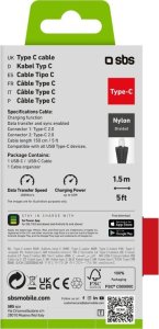 Kabel USB SBS USB-C - USB-C 1.5 m Czarny (TECABLETISSUETCCK) 3