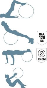 Umbro PIŁKA FITNESS 55CM UMBRO NIEBIESKA 4