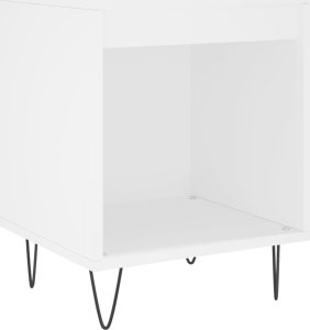 vidaXL Szafka nocna, biała, 40x35x50 cm, materiał drewnopochodny 2