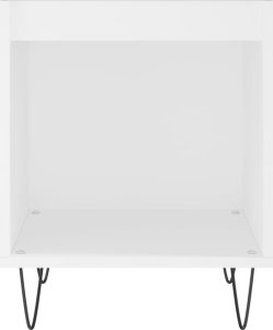 vidaXL Szafka nocna, biała, 40x35x50 cm, materiał drewnopochodny 4