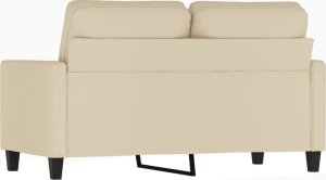 vidaXL vidaXL 2-osobowa sofa, kremowa, 120 cm, tapicerowana tkaniną 5