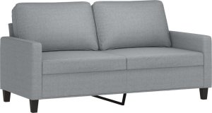 vidaXL vidaXL Sofa 2-osobowa, jasnoszara, 140 cm, tapicerowana tkaniną 2