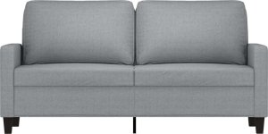vidaXL vidaXL Sofa 2-osobowa, jasnoszara, 140 cm, tapicerowana tkaniną 3