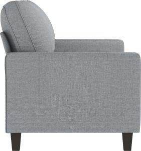 vidaXL vidaXL Sofa 2-osobowa, jasnoszara, 140 cm, tapicerowana tkaniną 4