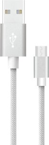 V-TAC Przewód Micro USB V-TAC 1M Srebrny Seria Platinum VT-5331 1