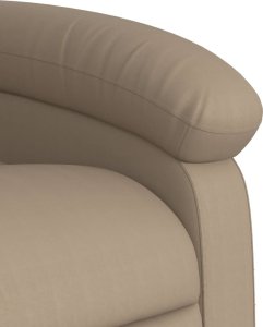 vidaXL vidaXL Rozkładany fotel masujący, cappuccino, obity sztuczną skórą 9