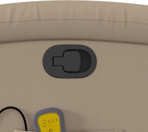 vidaXL vidaXL Rozkładany fotel masujący, cappuccino, obity sztuczną skórą 10