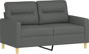 vidaXL vidaXL 3-cz. komplet wypoczynkowy z poduszkami, ciemnoszary, tkanina 3