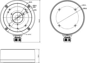 Hikvision UCHWYT DO KAMER KULISTYCH DS-1280ZJ-S(BLACK) Hikvision 5
