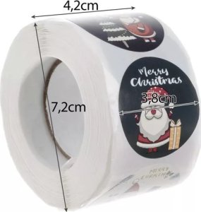 Dekoracja świąteczna Ruhhy Naklejki świąteczne- rolka 500szt. Ruhhy 22328 8