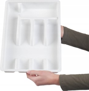 Kadax KADAX Wkład Do Szuflady Plastikowy Organizer Na sztućce Kuchenny Biały 4