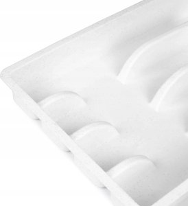 Kadax KADAX Wkład Do Szuflady Plastikowy Organizer Na sztućce Kuchenny Biały 5
