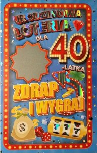 Yeku Karnet Urodziny 40 męskie 1