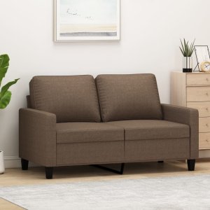 vidaXL vidaXL Sofa 2-osobowa, brązowa, 120 cm, tapicerowana tkaniną 1