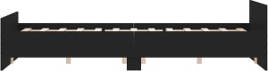 vidaXL vidaXL Rama łóżka z wezgłowiem i zanóżkiem, czarna, 160x200cm 5