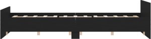 vidaXL vidaXL Rama łóżka z wezgłowiem i zanóżkiem, czarna, 140x200 cm 5