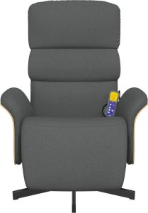 vidaXL vidaXL Rozkładany fotel z podnóżkiem, ciemnoszary, tkanina 3