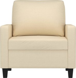 vidaXL vidaXL Fotel, kremowy, 60 cm, obity tkaniną 3
