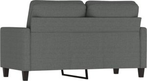 vidaXL vidaXL Sofa 2-osobowa, ciemnoszara, 120 cm, tapicerowana tkaniną 5
