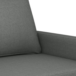 vidaXL vidaXL Sofa 2-osobowa, ciemnoszara, 120 cm, tapicerowana tkaniną 6