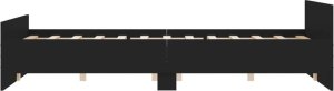 vidaXL vidaXL Rama łóżka z wezgłowiem i zanóżkiem, czarna, 120x190 cm 5
