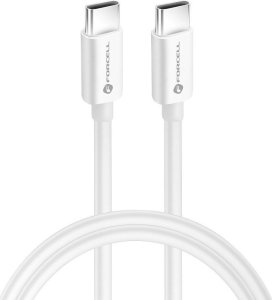 Kabel USB ForCell FORCELL F-ENERGY C338 kabel Typ C do Typ C PD QC4.0 3A 60W 0,25 m biały 1