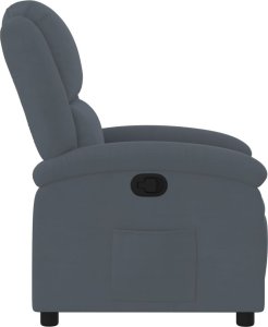 vidaXL vidaXL Fotel rozkładany, ciemnoszary, obity aksamitem 4