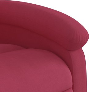 vidaXL vidaXL Fotel rozkładany, winna czerwień, obity aksamitem 8