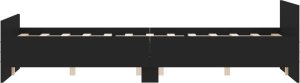 vidaXL Rama łóżka z wezgłowiem i zanóżkiem, czarna, 135x190 cm 5