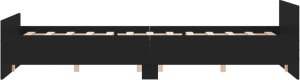 vidaXL vidaXL Rama łóżka z wezgłowiem i zanóżkiem, czarna, 150x200 cm 5