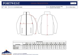 Kurtka męska Portwest TK20 - Softshell dwuwarstwowy Print & Promo - granatowy M 11