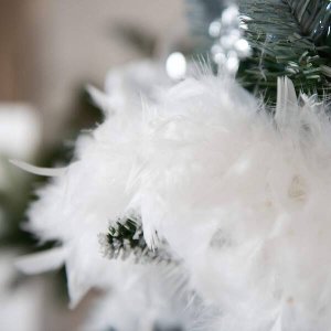 Springos Szal boa z piór biały retro karnawał 150 cm UNIWERSALNY 6