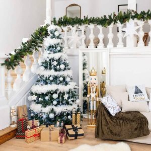 Springos Szal boa z piór biały retro karnawał 150 cm UNIWERSALNY 7