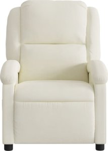 vidaXL vidaXL Fotel rozkładany, kremowy, obity aksamitem 3