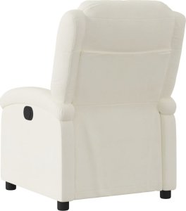 vidaXL vidaXL Fotel rozkładany, kremowy, obity aksamitem 5