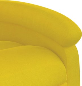 vidaXL vidaXL Fotel rozkładany, żółty, obity aksamitem 8