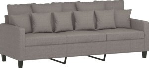 vidaXL vidaXL 3-osobowa sofa z podnóżkiem, taupe, 180 cm, tkaniną 4