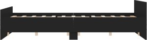 vidaXL vidaXL Rama łóżka z wezgłowiem i zanóżkiem, czarna, 120x200 cm 5