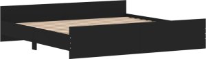 vidaXL vidaXL Rama łóżka z wezgłowiem i zanóżkiem, czarna, 200x200 cm 3