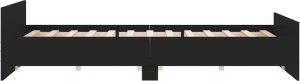 vidaXL vidaXL Rama łóżka z wezgłowiem i zanóżkiem, czarna, 200x200 cm 5